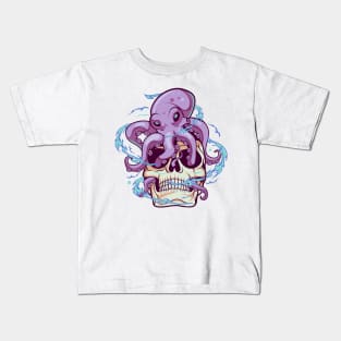 Skull with Octopus Kids T-Shirt